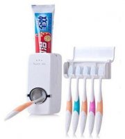 Automatický dávkovač zubnej pasty s držiakom na zubné kefky