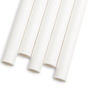 Papierová slamka - biela 230 x 6 mm - 150 ks / balenie