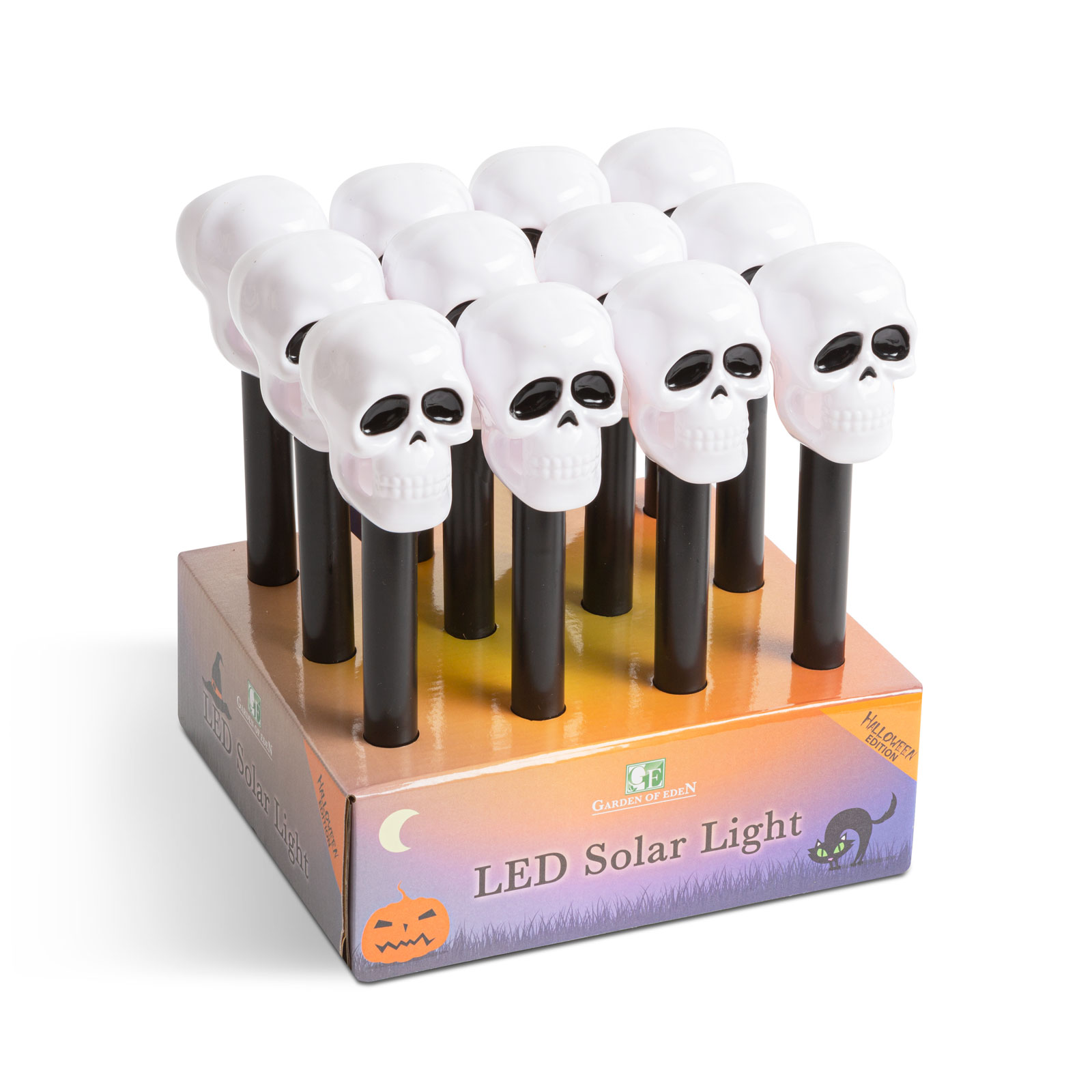 LED solárna lampa - halloween - lebka
