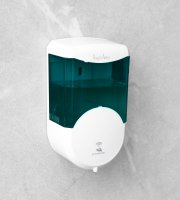 Automatický dávkovač mydla - 600 ml - na stenu - na batérie - dymová farba
