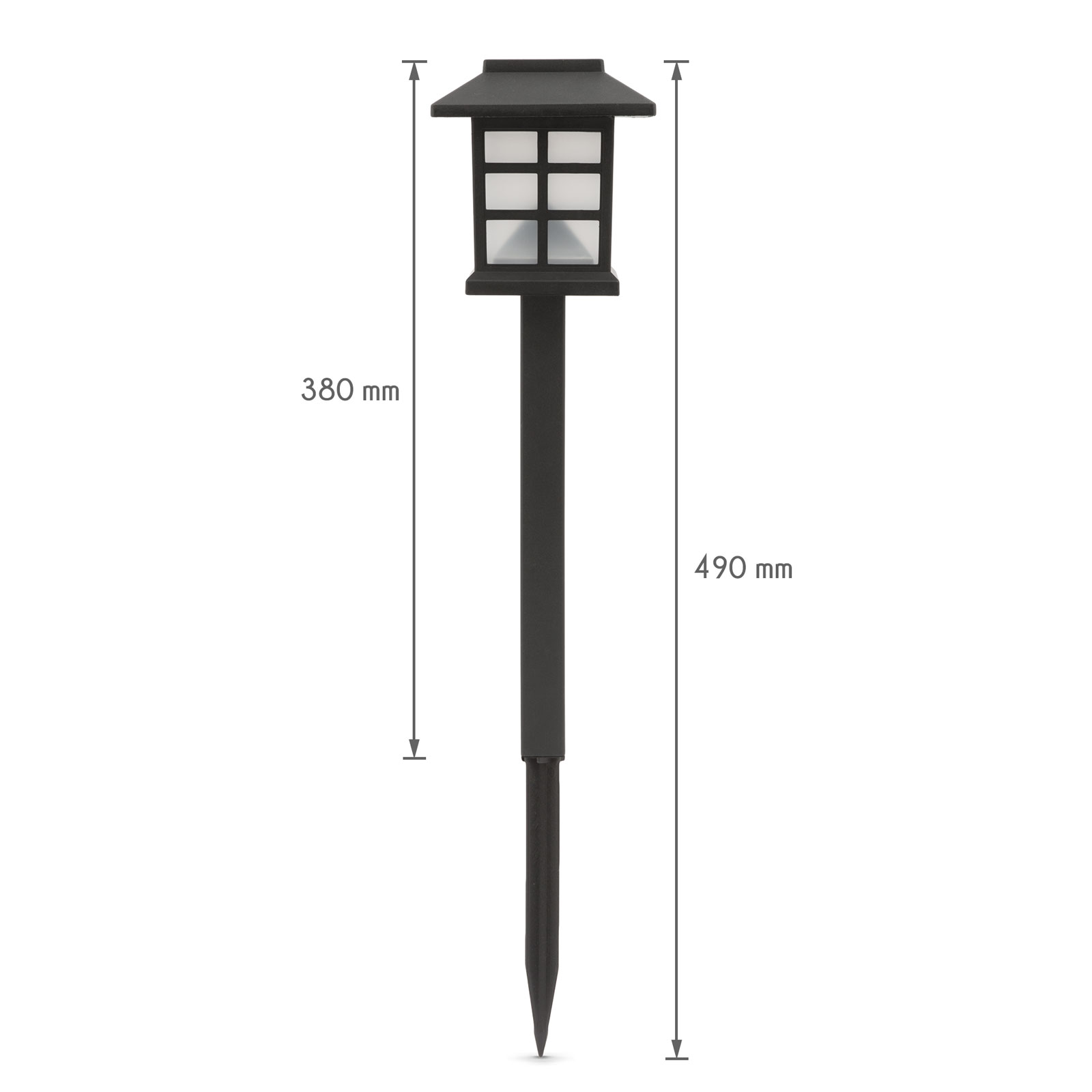 LED solárna lampa 26 cm