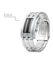 Exkluzívne binárne LED hodinky Strieborné