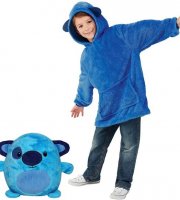 Plyšová mikina pre deti modrá