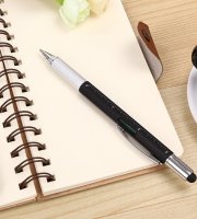 Multifunkčné pero (6 v 1) čierne