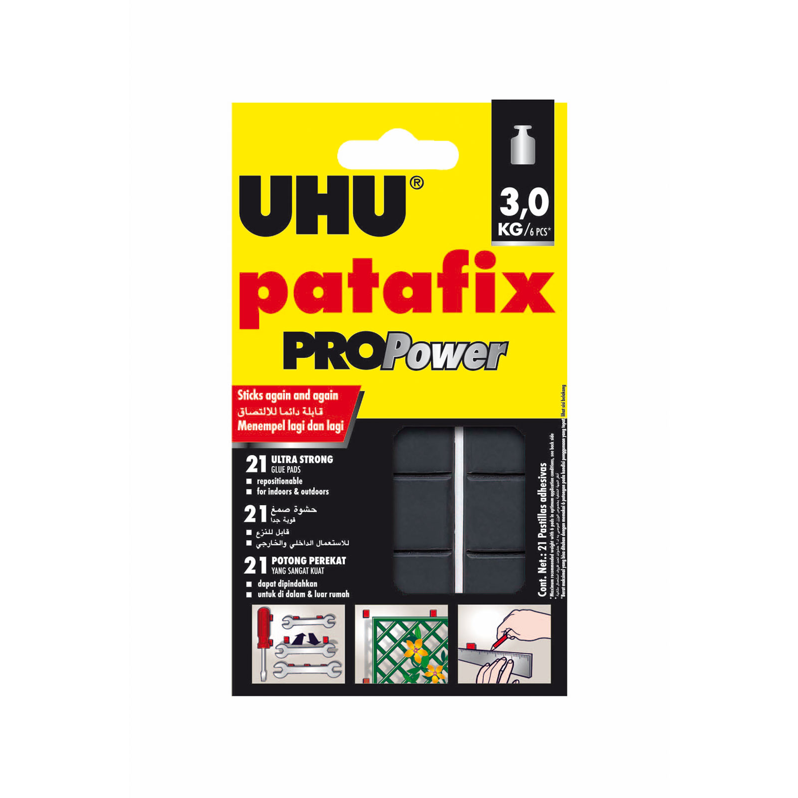UHU Patafix PROPower - biela lepiaca guma - 21 ks / balenie