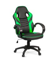 Gamer stolička s ľakťovou opierkou - zelená -  71 x 53 cm / 53 x 52 cm