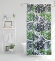 Záves do sprchy - palmové listy - 180 x 180 cm