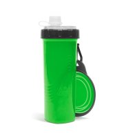 Skladacia miska s fľašou - zelená