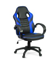 Gamer stolička s lakťovou opierkou - modrá - 71 x 53 cm / 53 x 52