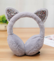 Chrániče na uši mačička - Sivé