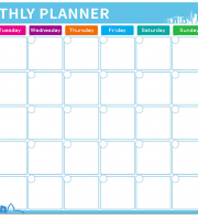 Magnetický mesačný plánovací kalendár
