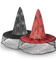 Halloweensky klobúk - 2 farby - polyester - 38 cm
