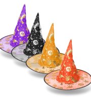 Halloweensky klobúk - 4 farby, polyester - 38 x 34 cm
