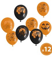 Sada halloweenskych balónov - 6 druhov - 20 ks / balenie