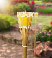 Vonná sviečka Citronella + fakľa - bambus - 75 x 6,5 cm