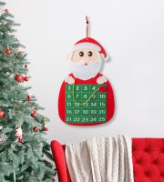 Vianočná adventný kalendár - Mikuláš - značenie na suchý zips