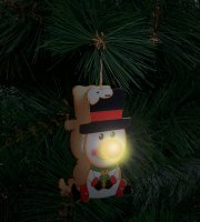 LED ozdoba na vianočný strom - drevo, s vešiakom - na batérie - 3 druhy