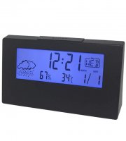 Dizajnové LCD hodiny s modrým podsvietením