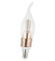 LED žiarovka v tvare sviečky, E14 - teplá biela