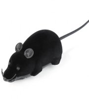 Hračka pre mačky myš na diaľkové ovládanie Čierna s čiernymi ušami