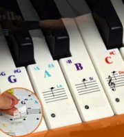 Priehľadné nálepky na klavír farebné