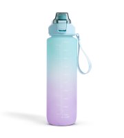 Športová fľaša - 1 L - opálová - modro - fialový farebný prechod