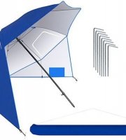 Prenosný slnečník s veterným štítom (230 cm) - Malatec