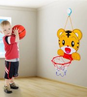 Veselý mini basketbalový kôš s loptou Tiger