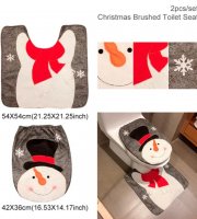 Vianočný poťah na toaletu Snehuliak