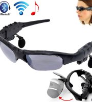Slnečné okuliare s bluetooth headsetom a hudobným prehrávačom