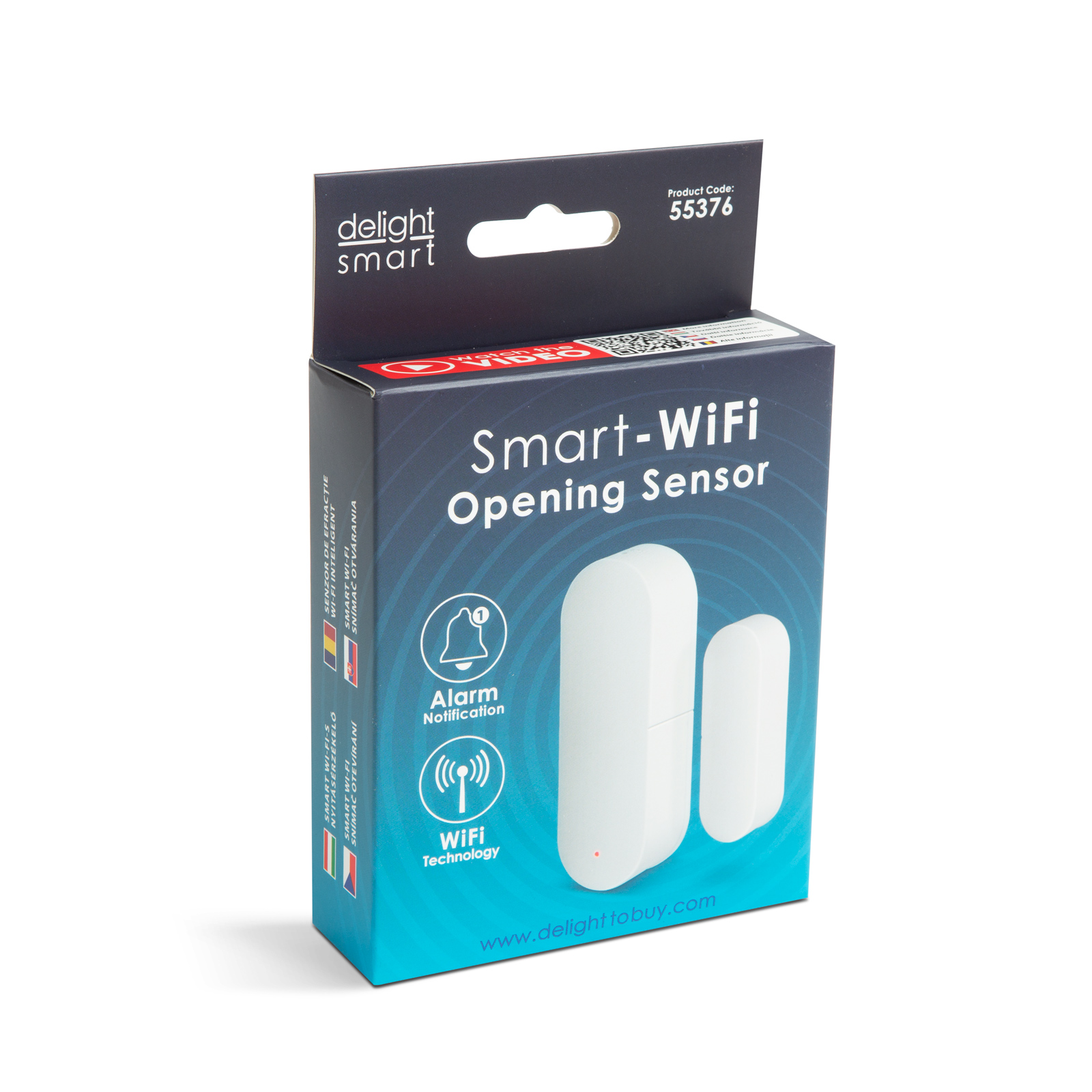 Smart Wi-Fi - snímač otvárania - 2 x AAA - samolepiaci