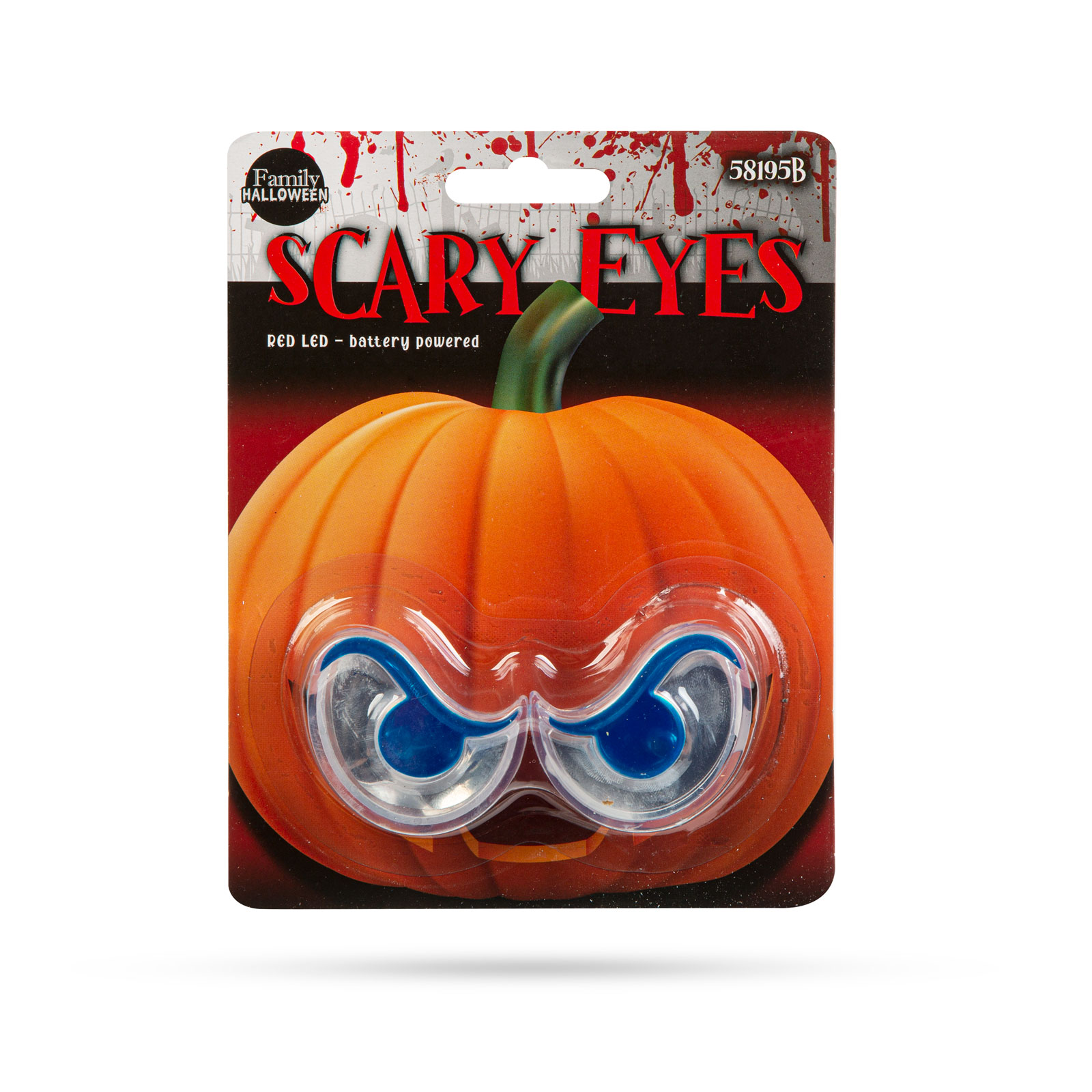 Halloweenske strašidelné oči - červené LED - na batérie