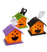 Halloweenska dekorácia - domček - 3 druhy