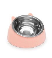 Kŕmidlová misa pre mačky - (165 x 100 mm) - Ružová