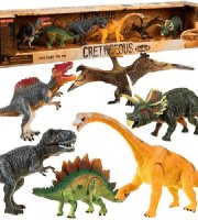 Dinosauři figurky, 6 ks, s pohyblivými časťami