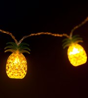 LED sveteľná reťaz - ananás - 1,65 m - 10 LED - teplá biela - 2 x AA