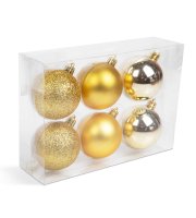 Sada ozdôb na vianočný strom - zlato - 6 ks / balenie