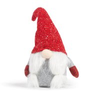 Vianočný skandinávsky trpaslík - 36 cm - S červenou čiapkou a upleteným plnovousom