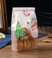 Vianočný plastový sáčok, 25 ks s motívom Vianočného stromčeka