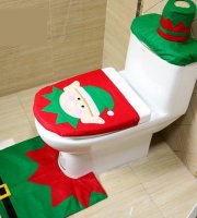  Vianočné WC sedátko sada Pokrytí Elfí