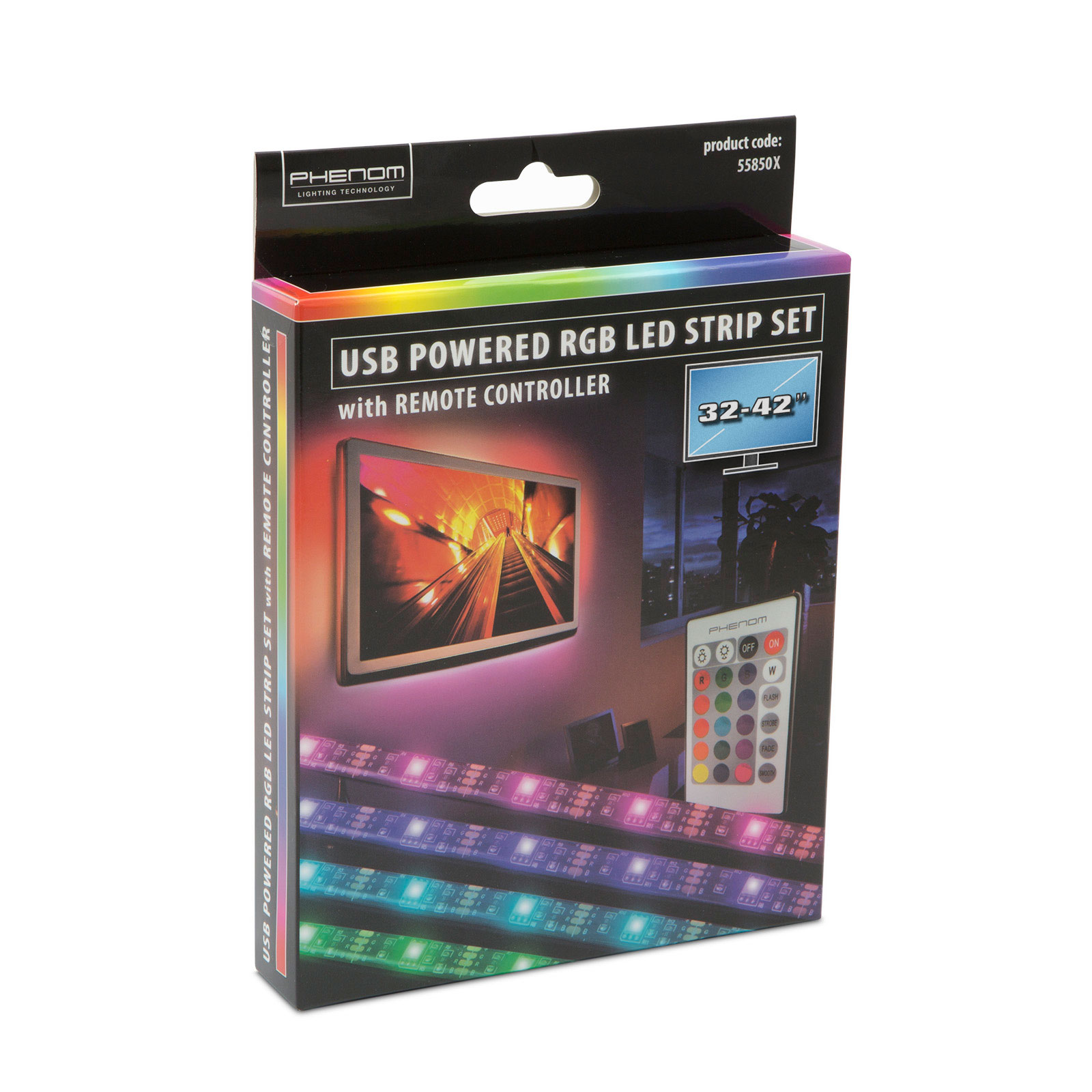 RGB USB LED pásik s ovládačom 32 - 42\