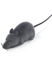 Hračka pre mačky, diaľkovo ovládaná myš Šedá s čiernymi ušami