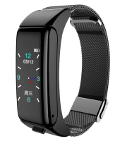 Jakcom B6 Inteligentné hodinky a bezdrôtové slúchadlá v jednom Čierne