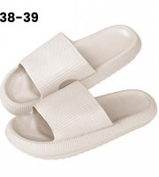 Dámske ľahké letné papuče s hrubou podrážkou Biele, veľkosť 38-39