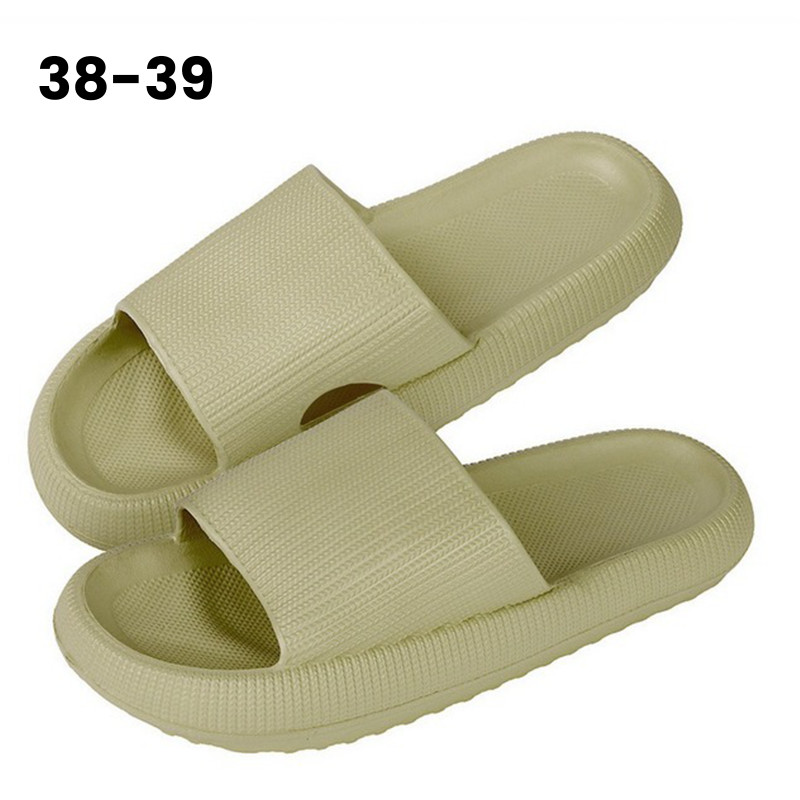 Dámske ľahké letné papuče s hrubou podrážkou Zelené, veľkosť 38-39