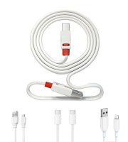 USB nabíjací kábel 3 m - s USB C / Micro USB / Lightning pripojením