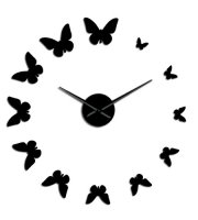 Moderné nástenné hodiny motýľ