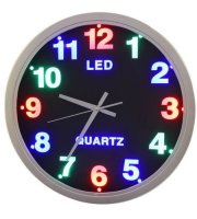 Svietiace LED nástenné hodiny