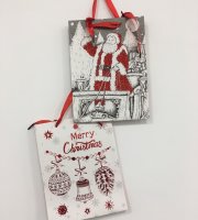 Vianočná darčeková taška malá, 18 × 8 cm 6 ks