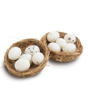 Veľkonočná dekorácia - klasické hniezdo - 5 vajíčok - 2 ks / balenie